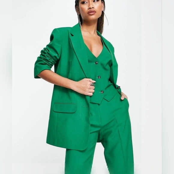 Joie Jackets & Blazers - JOIE KELLY GREEN DOUBLE BREASTED OVERSIZED BLAZER
